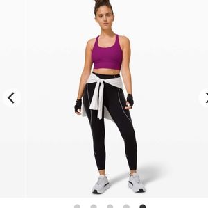 Lululemon Long Line Energy bra Fuchsia Size 8